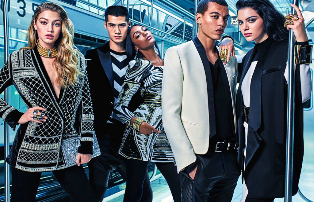 Balmain x H&M, Gigi Hadid, Kendall Jenner Balmain x H&M, Gigi Hadid, Kendall Jenner